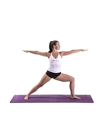 ProsourceFit Natura TPE Yoga Mat 1/4" (6mm) Thick, 72" Long, Reversible with High-Density Cushion & Non-slip Texture, Eco-conscious & Hygienic - color: Purple/Pink