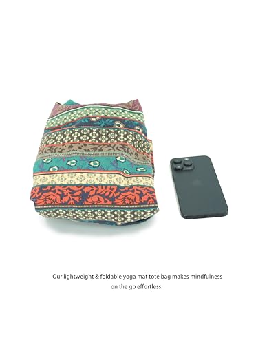 Boho-Style Extra Large Multi-Functional Yoga Mat Tote Bag, Durable and Versatile Carry-All for Yoga Essentials