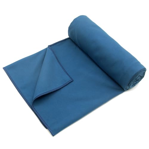 Eunzel Hot Yoga Towel Non Slip Yoga Mat Towel Non-Slip Sweat Absorbent Microfiber Towel for Hot Yoga, Pilates and Workout 72" x 26.5", Navy - color: Navy