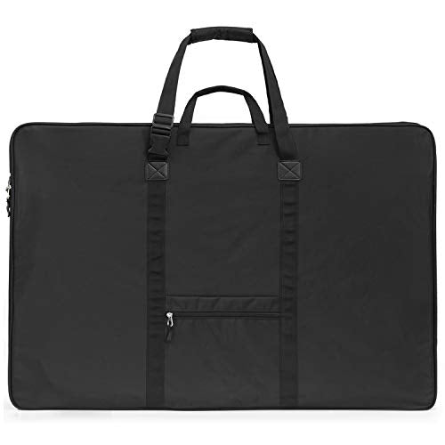 Nicpro Art Portfolio Bag 23 x 31 in, Nylon Artist Carrying Bag Waterproof | Soft Sided Bag, Adjustable Shoulder Strap, Storage Case for Artwork Sketch Drawing Canvas Photography Poster Solar Panel - size: 23 x 31 inches