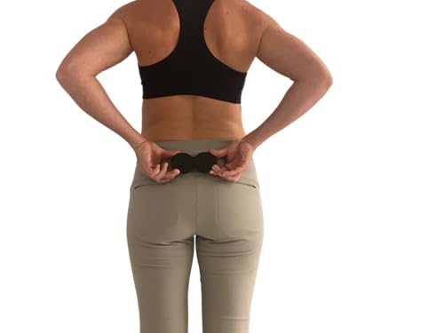 BAlign® Bowtie, Patented Half-Peanut Massage Ball, Back Pain Relief, Spine & Pelvic Alignment, Yoga Stretching & Mobility Aid, Myofascial Release & Trigger Point Therapy (Black) - color: Black