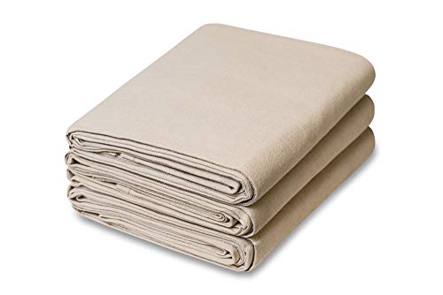 CCS Canvas Drop Cloth (12oz) – Heavy Duty Cotton Duck Cloth Tarp for Curtains, Backdrops, Painting – Washable & Reusable Floor Cover, Dust Sheet for Furniture (Natural, 10x10 Ft) - color: Natural, size: 10 feet x 10 feet