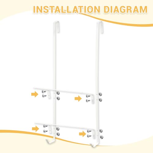Zonon Over-the-Door Yoga Mat Holder Rack – 3 Tier Space‑Saving Mat & Foam Roller Organizer Iron Yoga-mat Organizer Rack Home Gym Storage with Metal Hooks for Foam Rollers & Home Gym Fitness