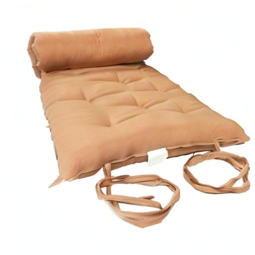 Twin Size Traditional Japanese Floor Futon Mattresses, Tatami Foldable Cushion Mats, Yoga, Meditaion 39" Wide X 80" Long (Peach) - color: Peach