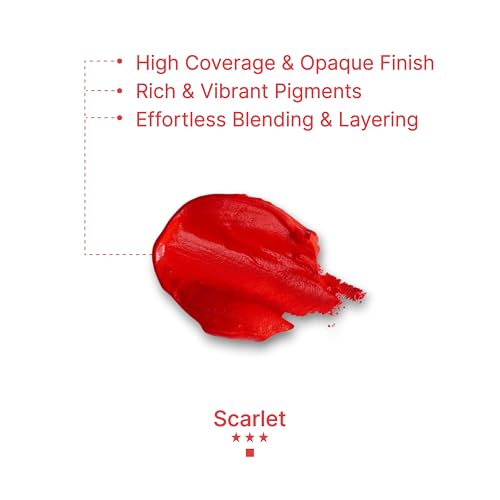 Gouache Scarlet Refills (50ml/1.7oz)|Intense Pigments, Easy Color Refill (2 pcs.)