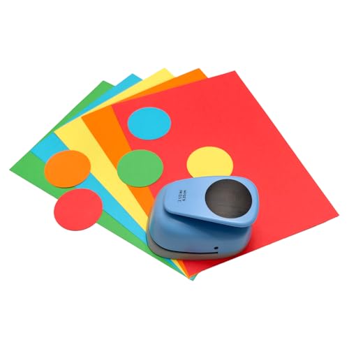 Circle Punch, Paper Punch,2.5 inch Circle Hole Punch Cutters for for Paper Crafts, Cardstock, Gift Wrapping, Scrapbook Tools Cards, Arts Fun Projects, Christmas, Birthday Gifts(Blue). - size: 2.5 Inch