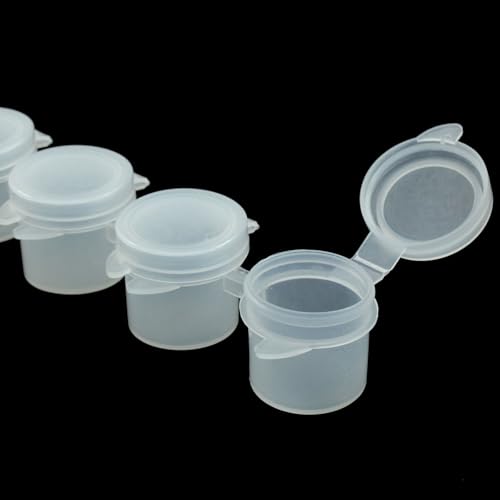 Hitefu Clear Empty Paint Pots with Lids, 36 Pcs, 5ml | Small Paint Containers, Paint Cups with Lids, For Schools, Students, Painting, Art Festival