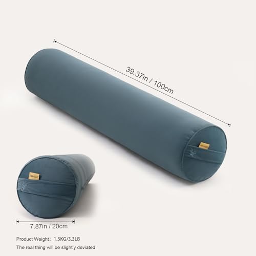 Body Pillow for Adults,Long Round Pillow,Big Cylindrical Pillow,Large Full Bolster Pillows for Side Sleepers (Slate Blue, 39.37"*7.87") - color: Slate Blue, size: 39.37"*7.87"