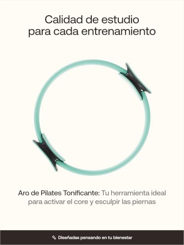 BetterMe Toning Pilates Ring – Magic Circle Pilates Ring for Strength & Flexibility – 15 Inch Fitness Ring for Home Pilates & Yoga Workouts - color: Subtle Mint