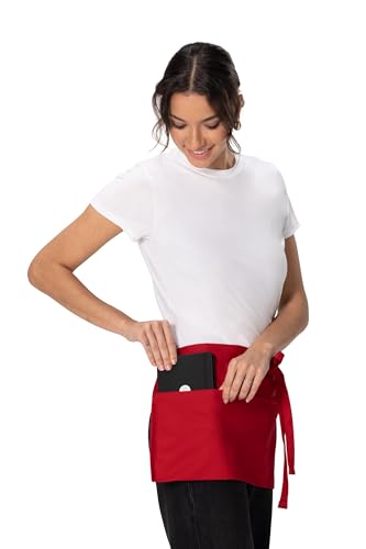Chef Works Unisex Waitress Apron - color: Red