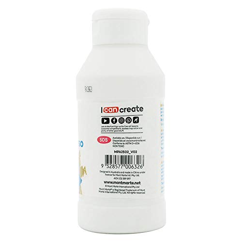 Mont Marte Premium Clear Texture Gesso Acrylic Medium 8.45oz (250ml) - size: 8.45 Fl Oz (Pack of 1)