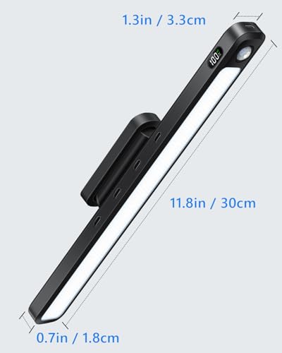 Ferswe 3W Motion Sensor Magnetic Light Bar,Eye-Friendly Rechargeable Closet Lights with Battery Display,2000mAh Vanity Lights for Mirror, Rechargeable Light Bar for Cabinet, Closet, Bathroom and Desk