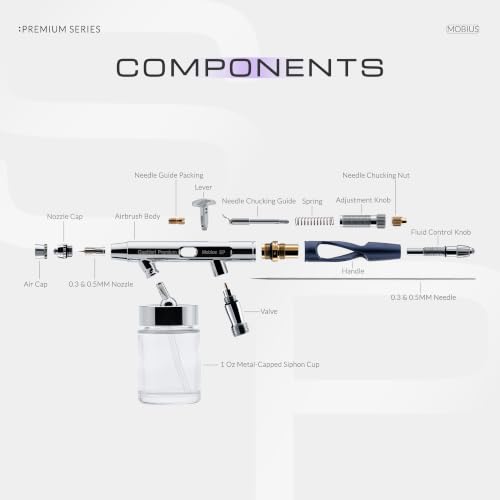 Gaahleri Airbrsuh Premium Series Mobius Siphon Feed Airbrush