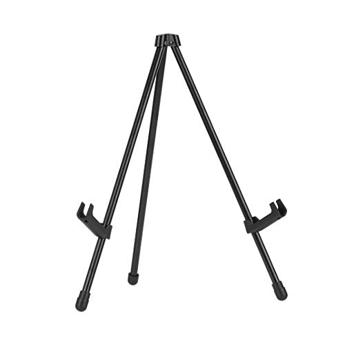 Amazon Basics Tabletop Instant Easel, Black Steel, Portable Tripod for Paintings, Signs, Posters, Adjustable Display - size: 14.37 x 1.26 x 1.26 inches