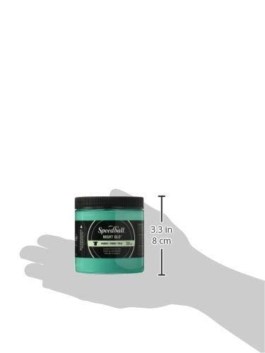 Speedball 047522 Night Glo Screen Printing Ink, 8 fl. oz., Green - color: Green
