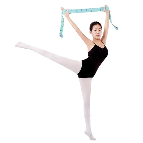 11 Loops Stretch band - Yoga, Pilates, Ballet, and Physical Therapy Stretching strap for Flexibility, Leg Stretching, and Exercise - Durable Stretching equipment for Dance and Fitness - color: 11 Grids-Blue