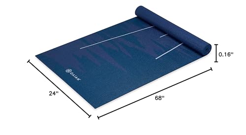 Gaiam Yoga Mat Classic Print, 4mm Non-Slip Mat - color: Moonlit Tide