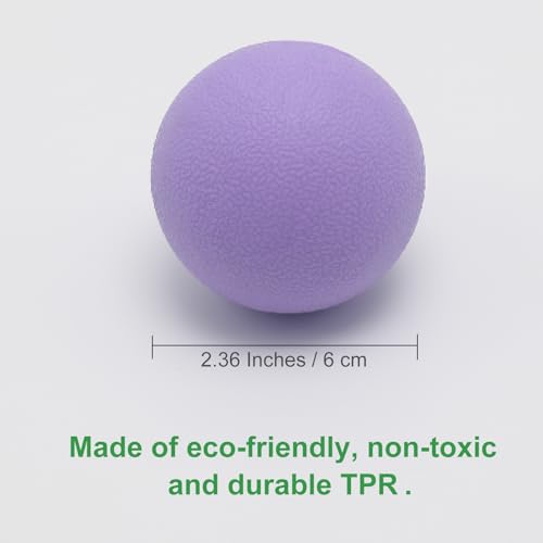 Hard Lacrosse Ball Massage Ball Therapy. Firm Trigger Point Massager Tool for Deep Tissue Yoga Physiotherapy Myofascial Release Muscle Relax Plantar Fasciitis Pain Relief (2 Pack) (Purple) | For Trigger Point Deep Tissue Myofascial Release Muscle Relax Pl