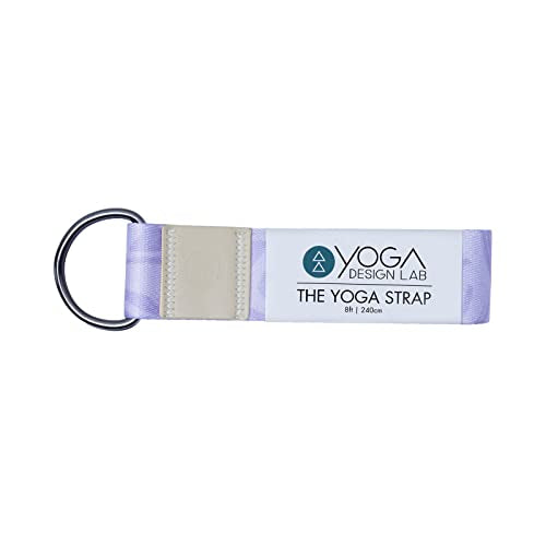 yogadesignlab | The Yoga Strap | Luxurious, Extra Long, Super Soft, Eco Printed | Studio Quality, Adjustable | Safely Stretch Further and Hold Longer | 8 ft Long - color: Lavender, size: 240cm