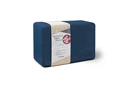 Manduka Yoga Block - Recycled EVA Foam Block with Ergonomic Support, Yoga Equipment, Home Gym Accessory, & Pilates Tool, Lightweight for Travel, Workout Accessory with Comfortable Edges