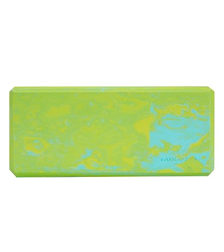 Everyday Yoga Premium Foam Block, 3in/4in/5in Thick, Multi Colors, 1 Block - color: Turquoise Multi, size: 3 Inch Thick