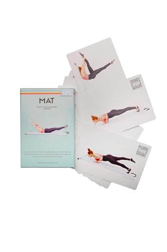 OnlinePilatesClasses Mat Pilates Workout Planner with Video Tutorials, 59 All-Level Exercise Flash Cards Ideal for Yoga, Abs, Core Workouts and Fitness Enthusiasts, No Equipment Needed - color: Mat Deck 59 Cards