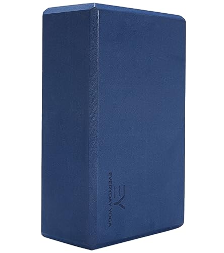 Everyday Yoga Premium Foam Block, 3in/4in/5in Thick, Multi Colors, 1 Block - color: True Navy, size: 3 Inch Thick