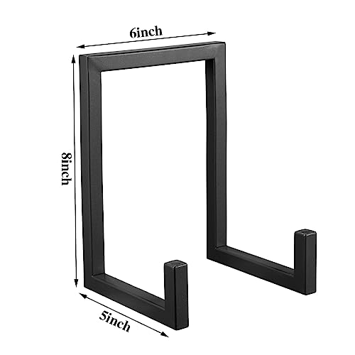 2 Pcs Large Plate Stands for Display Metal Frame Holder, Black, 8 Inch | Plate Display Stand, Picture Frame Stand, Decorative Table Top Easels for Picture Book, Platter, Photo - color: Black, size: 8 Inch