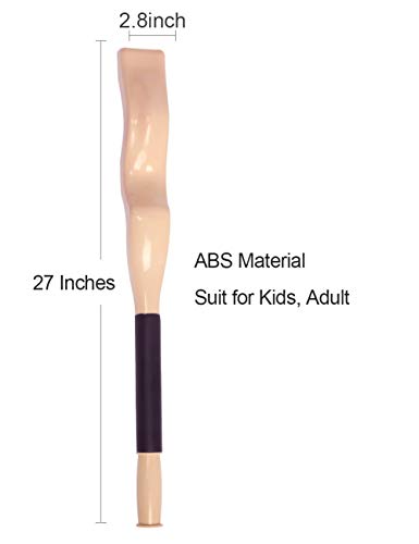 Daydance Kids Women Ballet Foot Stretcher Wooden Arch Enhancer Set with Resitance Bands, for Ballet, Gymnastics, Yoga - color: Nude-ABS, size: Length: 27 Inches-ABS Material