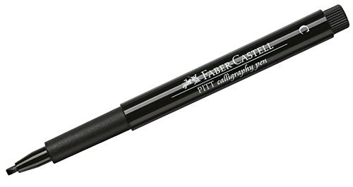 Faber-Castell 167599 2.5 mm B Pitt Artist India Ink - Black (Pack of 2)