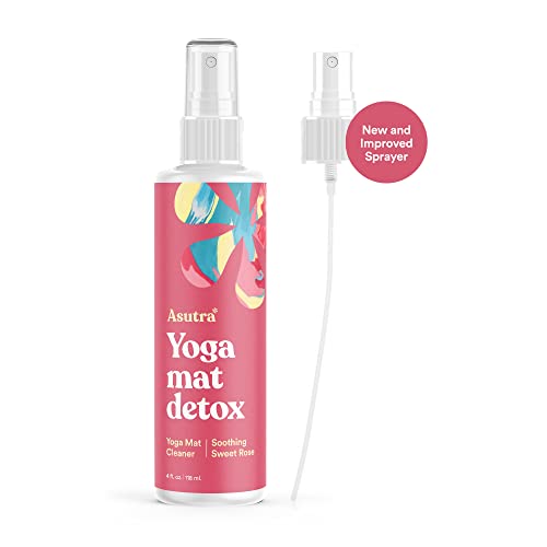 ASUTRA Yoga Mat Cleaner Spray (Soothing Sweet Rose), 4 fl oz