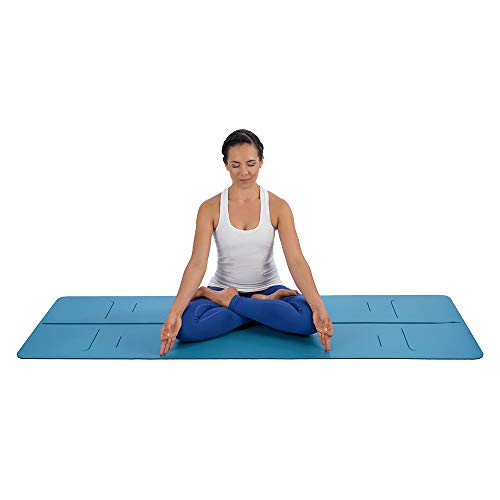 Liforme Evolve Yoga Mat - Patented Alignment Design, Advanced Non-Slip Grip - color: Blue