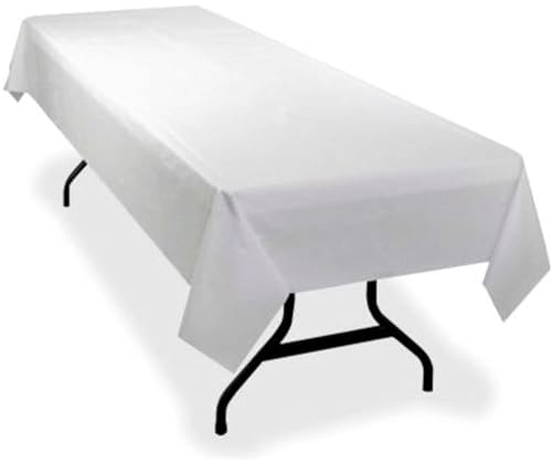 Genuine Joe GJO10324 Plastic Banquet-Size Rectangular Table Cover Roll, 300' Length x 40" Width, White