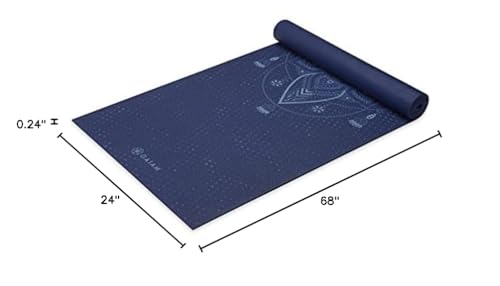 Gaiam Premium Yoga Mat, 6mm Thick Print Mat - color: Celestial Blue