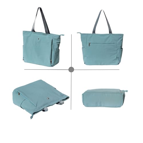 ESVAN Yoga Mat Bag Yoga Tote Carrier Shoulder Bag Carryall Tote for Office,Yoga,Pilates,Travel,Beach and Gym - color: Nylon Lake Blue