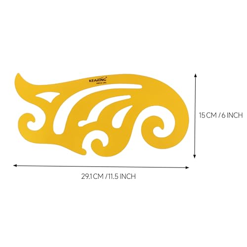 KEARING 1330 Single French Curve Ruler - Flexible Plastic Sewing Template | Flexible single clear PVC french curve template. Smooth drawing & grading curve for sewing pattern making - style: 1330(30CM)