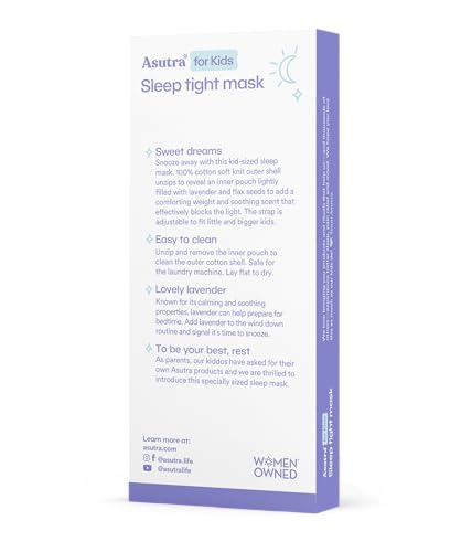 ASUTRA Kids Eye Pillow for Sleep, Gray Cotton Jersey
