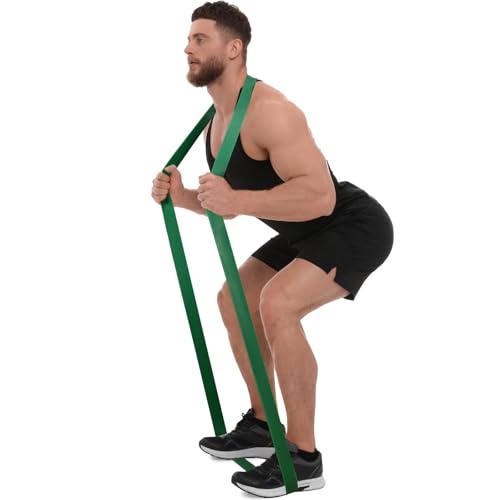 Resistance Stretch Loop Bands for Assisted Pull Ups and Power Lifting Workout Exercise - color: 50-125Ibs Green