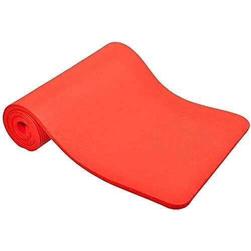 BalanceFrom 1-inch Thick 71x24 Inches Extra Thick Exercise Yoga Mat - color: Red
