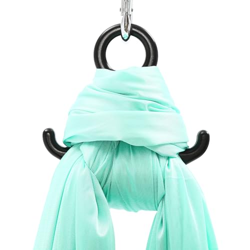 Aerial Yoga Hammock, 440 lbs Capacity Ceiling Mounted Aerial Silks Kit with 360° Swivel, Polyester Fabric for Home Gym Studio, 16.4ft - color: Green, size: 6M/19.68FT