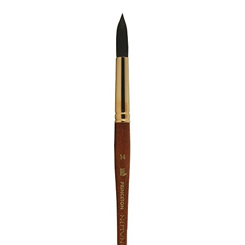 Princeton Neptune Round Brush, Synthetic, Short Handle, Size 14, 1 Count - size: Size 14