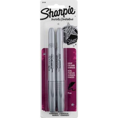Sharpie Metallic Permanent Markers, Fine Point, Silver, For Black Paper or Dark Surfaces, Arts & Crafts, Posters (Pack of 12) - size: 1 Count (Pack of 12)