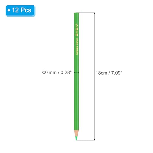 PATIKIL Grass Green Colored Pencils Set,12 Pcs Oil Color Pencils Wooden Coloring Drawing Pencil for Artists Art Painting - color: Grass Green
