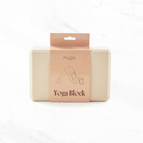MYGA Yoga Block,Lightweight EVA Foam Yoga Brick,High Density Non-Slip Block for Yoga Poses, Pilates, Balance and Flexibility - color: Sand, size: One Size