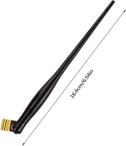 Flylin 2PCS Oblique Calligraphy Pen, 2-in-1 Drawing Pen Holder | Calligraphy writing tool, Dual use paint sketch pen, Removable Multi-Fit Brass Flange, 6.5 Inch Plastic Dip Pen Holder