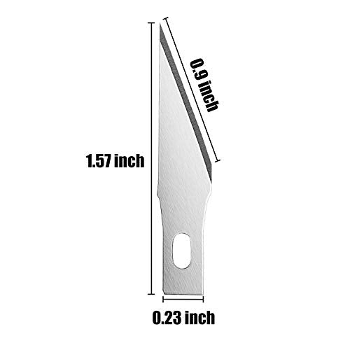 Onwon 100 Pieces Versatile Hobby Blades #11 Replacement Carbon Steel Art Blades for Craft Hobby Knife, DIY Paper Fabric Plastic Wood Cutting Tool for Art Cutting Carving Sculpture Trimming Scrapbooks