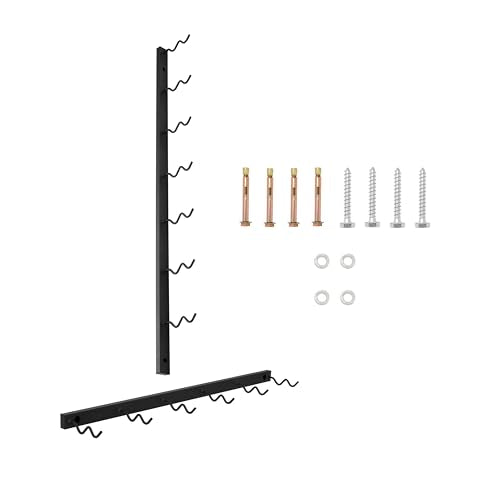 LAT Pulldown Storage,LAT Bar Organizer,LAT Pulldown Attachments.Attachment Storage Rack for Mag Grip - Home Gym Fitness Heavy Duty A-Frame Stand and Gym Wall Storage.(Pay attention to the spacing between hooks when hanging items) - color: Black-TZH