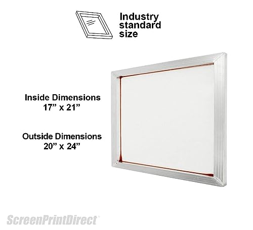 Aluminum Screen Printing Frame 20x24-6 Pack Bundle, Mixed Mesh Count Kit | Includes 2x110, 2x137, 2x155 Mesh Count, Pre-Stretched Silk Screen Kit, Aluminum Frame, Made In USA - Screen Printing Screens - size: 110(2) 137(2) 155(2)