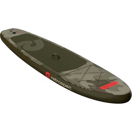 Retrospec Weekender Inflatable Stand Up Paddle Board Includes Paddle, Pump, and Accessories 10’6” Lightweight iSUP, Puncture Resistant Inflatable Paddle Board for Adults - color: Wetlands Camo