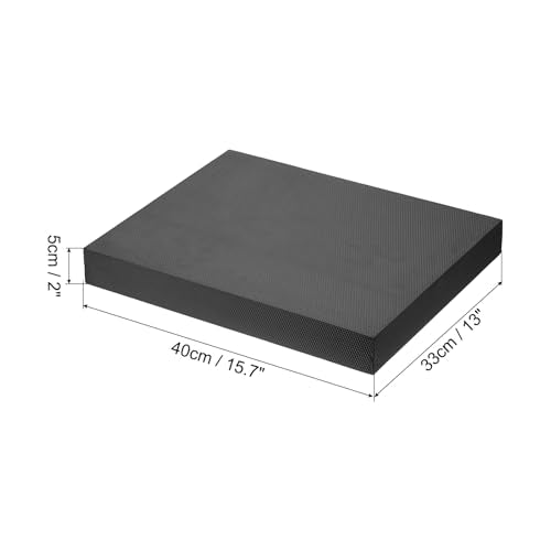PATIKIL Balance Pad, Non-Slip TPE Foam Pad Cushion Exercise Yoga Mat Knee Pad for Fitness Stability Core Training Stretching - color: Black